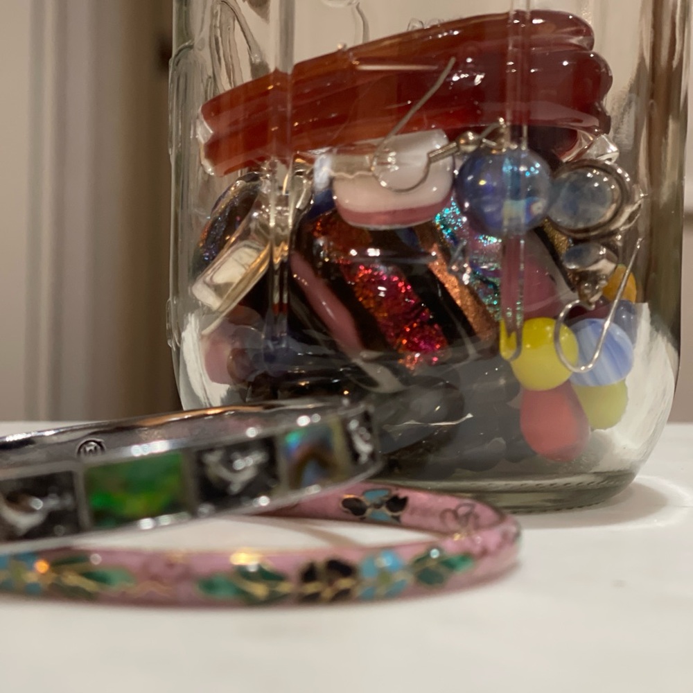 Colorful Jewelry Jar - Bangle Bracelet Set
